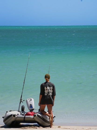 longboards & lassos - oversized tee - salt fade grey (unisex)